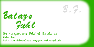 balazs fuhl business card